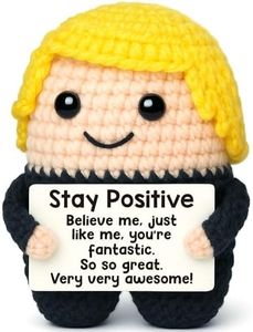 Mini Funny Positive Crochet Animal Gifts for Men Fathers Day Birthday Gifts for Him College Teen Boys Son Boyfriend Brothers Gift, Emotional Cheer Up Support Handmade Crochet Animal Pickle Potato
