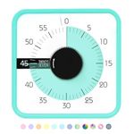 TWENTY5 SEVEN Countdown Timer 7.5 inch; 60 Minute 1 Hour Visual Timer – Classroom Teaching Tool Office Meeting, Mechanical Countdown Clock for Kids Exam Time Management Magnetic, Mint Green