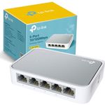 TP-Link TL-SF1005D 5-Port 10/100 Mbps Desktop Ethernet Switch/Hub, Ethernet Splitter, Plug & Play, no configuration required