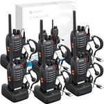 eSynic 6Pack Professional Walkie Talkies for Adults Rechargeable Walkie Talkies Best 16CH Walkie Talkies Long Rang VOX Radio Walkie Talkies With Earpieces Wonderful Gifts For Adults Kids etc