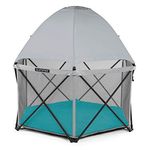 Summer Pop ‘n Play SE Hex Playard, 6-Sided, Sweet Life Edition, Aqua Sugar Color – Full Coverage Play Pen for Indoor and Outdoor Use - Fast, Easy and Compact Fold