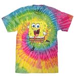 Tee Luv Men's Spongebob Squarepants Tie Dye Cartoon T-Shirt, Saturn, 3XL