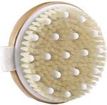 Dry Brushing Bamboo Body Brush – Cellulite Treatment, Spa Exfoliation and Lymphatic Drainage Skin Brush – Shower Brush and Body Scrub Brush with Natural Boar Bristles by Nuva Spa