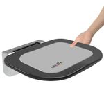 Folding Shower Seat for Bath Wall Mounted,Fold Up Shower Stool,Shower Chair Foldable,Fold Down Bathroom Stool for Elderly Disabled Adults（Black）