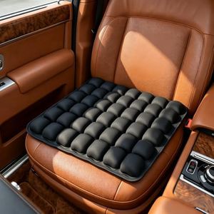 ShunVibe Car Seat Cushion for Long Drives, Seat Cushion for Car, Inflatable Car Seat Cushions for Driving, Adjustable Truck Driver Seat Pad for Auto, SUV, Office Chair, Built-in Pump, Black