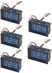 5pcs 0.56 Inch Mini DC Digital Voltmeter 3 Wire DC 0 V to 30V LED Display Voltage Panel Meter (Blue Light)