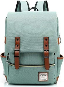 HASAGEI Vintage Unisex Casual School Bag Travel Laptop Backpack Rucksack Daypack Tablet Bags (Green)