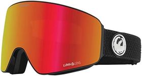 Dragon Alliance Mens PXV Snow Goggles, Split/Lumalens Red Ion, Lumalens Light Rose, OFA