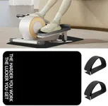 RIDROID Non-Slip Workout Mat for Under Desk Ellipticals, Exercise Mat for Ellipse Leg Exerciser Machine, Apply to Foot & Leg Pedal Exerciser for Seniors Fitness, Enhanced Stability & Floor Protection, black or grey 2 colors