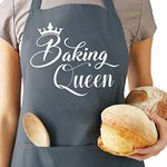 Saukore Funny Baking Aprons for Women, Kitchen Chef Cooking Apron with 2 Pockets, Cute Baking Gift for Bakers, Housewarming Birthday Christmas Apron Gifts for Mum Wife Sister Grandma