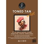 Art Essentials Toned Sketch Artist 20 x 25 inch Warm Tan Medium Surface 120 GSM, 20 Sheets Pack, Acid Free Paper for Sketching, Drawing with Graphite, Charcoal, Pastel, Light & Dark Media