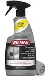 Weiman Stainless Steel Cleaner and Polish - 22 Ounces [Large Microfiber Cloth] - Appliance Surfaces Leave Behind A Brilliant Shine