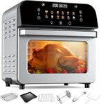 Whall Air Fryer Oven Airfryer - 12QT Large Capacity for 2-4 Person, No Teflon, Stainless Steel, Programmable, Dishwasher Safe Accessories, LED Touchscreen