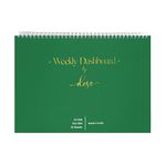 DESO Weekly Dashboard Planner Notepad | A4 Size | 100 GSM | 52 Undated Weekly Sheets | To Do List, Habit Tracker, Academic Planner, Daily Work Planner, Productivity Weekly Planner - Viridan Green