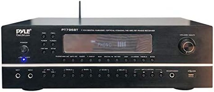 Pyle 7.1-Channel Hi-Fi Bluetooth Stereo Amplifier - 2000 Watt AV Home Theater Speaker Subwoofer Surround Sound Receiver w/ Radio, USB, RCA, HDMI, MIC IN, Supports 4K UHD TV, 3D, Blu-Ray - PT796BT