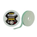 Scotch-Mount Indoor Double-Sided Mounting White Tape Mega Roll, 3/4 in x 350 in (29.1 ft), Features 3M Industrial Strength Adhesive, No Mess or Tools (110H-Long-DC)