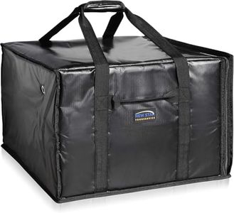 New Star Foodservice 51148 Insulated Pizza Delivery Bag, 20" by 19" by 13", Black