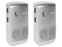 Pestbye® High Powered Professional Rat and Mouse Repellent Pest Device For Large Rooms & Commercial Use Ultrasonic Electromagnetic Rodent Repeller, Silver - Set of 2