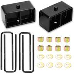 TadaMark 1in Rear Lift Blocks Fit for Chevy Fit for GMC for K1500 1988-1999 for Silverado 1500 for Sierra 1500 1999-2020 for Suburban 1500 for Tahoe 1995-1999 1 inch Lift Kit w/Extended Round U-Bolts