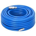 vidaXL Blue Air Hose for Compressor - PVC Material, 0.6" Outer Diameter, 20m Length, 20-60 Bar Working Pressure Range, Suitable for Various Tools