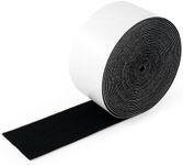 Gomake Adhesive Felt Tape Vinyl Squeegee Buffer White Self-Adhesive Soft Fiber Felt Roll for Vinyl Squeegee Replacement Felt and Protecting Furniture Hard Surfaces DIY Adhesive-196.9 inch Length