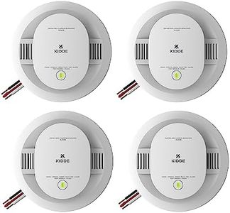 Kidde Hardwired Smoke & Carbon Monoxide Detector, AA Battery Backup, Voice Alerts, Interconnectable, LED Warning Light Indicators, 4 Pack