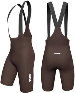 Wulibike Cycling Bib Shorts Men 4D Padded High Elasticity Tights Bike Bibs Shorts Men with 3 Pockets for Road & Gravel Biking Dark Brown X-Large