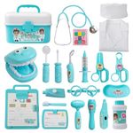 Phobby Durable Doctor Kit for Kids, 27 Pcs Deluxe Pretend Play Medical Kit Toy with Real Stethoscope, Doctor Kit for Toddlers Boys Girls Aged 3 4 5 6 7 8