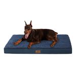 Bedsure Extra Large Dog Bed Washable - XXL Giant Dog Beds for Large Dogs and Human, Big Orthopedic Pillow with Removable Plush Sherpa Cover, Navy, 137x111.5x10cm