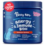 Zesty Paws, Advanced Aller-Immune Bites for Dogs, Immune System, Senior, Salmon Flavour, 90 Soft Chews
