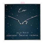 ALoveSoul 925 Sterling Silver Constellation Horoscope Zodiac Leo Necklace, Gift for Women Girls