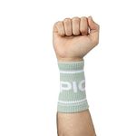 PICSIL Cotton Wrist Sweatbands, Absorbent and Stretchable Wrist Bands for Working Out, Wrist Sweat Bands for Fitness and Tennis, Anti Chafing Wristbands for Men and Women, 1 Pair (Dark Green)