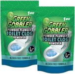 Green Gobbler POWDER PLUNGER Toilet Bowl Clog Remover - 2 Pack Net WT 16.5 oz