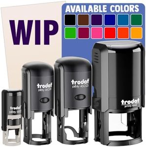 WIP Work in Progress Inventory Management Manufacturing Label Self-Inking Rubber Stamp Ink Stamper for Stamping Crafting Planners - 1-1/2 Inch Large - Black Ink