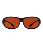 BluBloc OverView FL41 Blue Light Blocking Glasses For Migraine Relief and Light Sensitivity - Fit Over Style For Prescription Glasses