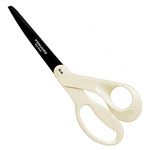 Fiskars Non-stick Scissors, Length: 21 cm, Stainless Steel Blade/Plastic Handles, White, 1003924