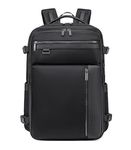 Arctic Hunter Expandable Travel Backpack For Men Women 35L EVA Shockproof Back Pad Water-repellent Heavy Duty & Large 17.3-inch Laptop Bag For College Commuting Travel Abroad (Black)