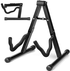 CAHAYA Guitar Stand Folding A frame Floor Universal Metal for Acoustic Classical Electric Bass Guitars Banjo Ukulele Portable CY0251