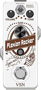 VSN Distortion Pedal Plexion Effect Pedal for Guitar Bass Distortion Pedal with Bright Normal Modes True Bypass LEF-324