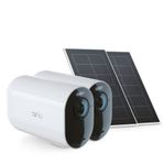 Arlo Ultra 2 XL Wireless Outdoor 4K CCTV Camera System with 2 Solar Panels, 2 cam-kit, 12-Month Battery, Colour Night Vision, Weather Resistant, Integrated Spotlight, Free Trial of Arlo Secure