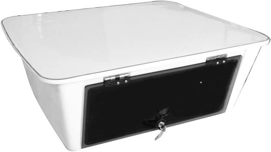 Dolphin T Tops Overhead Marine Electronics E Box ✮ Fishing Boat Tower Center Console Ebox ✮ Fiberglass ✮ Locking Smoked Glass ✮ Safe Stereo Radio Head Unit Storage ✮ Water Resistant ✮ 25"x23"x10"