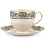 Lenox 116890230 Autumn 2-Piece Teacup and Saucer Set, Porcelain, Multicolor