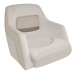 Wise BM11010-1066 Premier Series Pontoon Traditional Bucket Seat, Stone/Mocha Java/Khaki