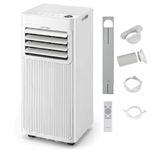 COSTWAY 4-in-1 Portable Air Conditioner 9000BTU, Air Conditioning Unit with Cooling & Fan & Dehumidifier & Sleep Mode, AC Unit with LED Display, Remote, 24H Timer & Window Kit for Room Up to 42㎡