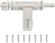 Door Security Slide Latch Lock, TTZEZE Sliding Bolt Gate Latch, Safety Lock Bolt Hasp, Heavy Duty 304 Stainless Steel Barrel Door Latches, Brushed Finish with Padlock Hole and Mounting Screws