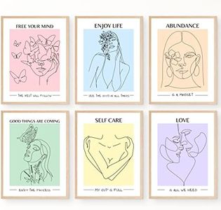 JUJU'S VIBES Pastel Danish Room Decor - Aesthetic Wall Art for Women, Teen - Wall Collage Pictures Prints, Cute Posters Clean Girl for Bedroom, College Dorm Apartment - 8x10 Set of 6 UNFRAMED.