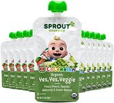 CoComelon Sprout Organic Baby Food, Toddler Pouches, Yes, Yes, Veggie, Fruits, Grains, 3.5 Oz(Pack of 12)