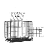 Pet Believe Single Door Folding Metal Cage with Paw Protector for Dog & Cat - 36 Inch (Black)