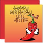 Funny Birthday Cards for Men Women - You Hottie - Banter Birthday Cards for Boyfriend Girlfriend Husband Wife Partner Friend, 145mm x 145mm Greeting Cards, Joke Humour 30th 40th 50th Bday Cards