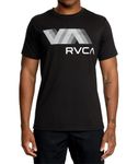 RVCA Mens Sport Drirelease VA Tees - RVCA Blur (Black, X-Large)